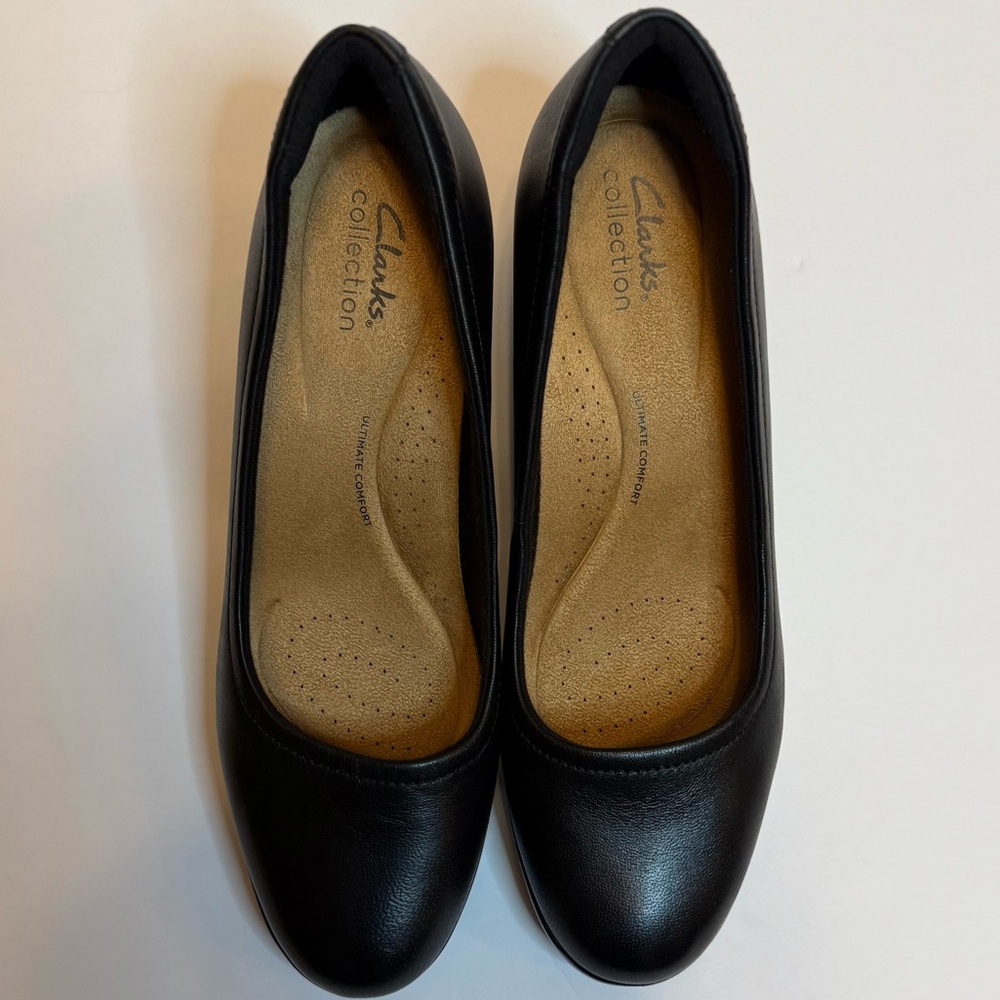 Clarks Emily Ruby Block-Heel Comfort Pumps Size 9.5 Black - Picture 3 of 16